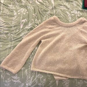 Arket Cream Crew Neck Sweater with Cozy Texture
